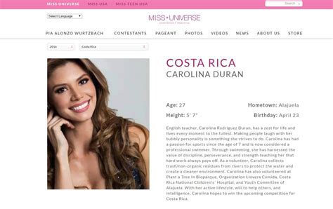 pagina oficial de miss universo